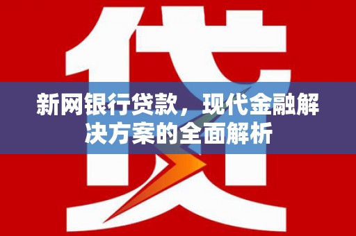 阳城新网银行贷款，现代金融解决方案的全面解析