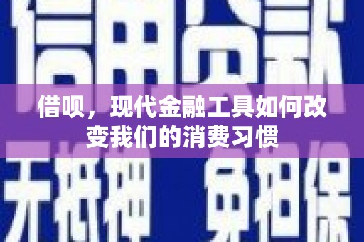 阳城借呗，现代金融工具如何改变我们的消费习惯