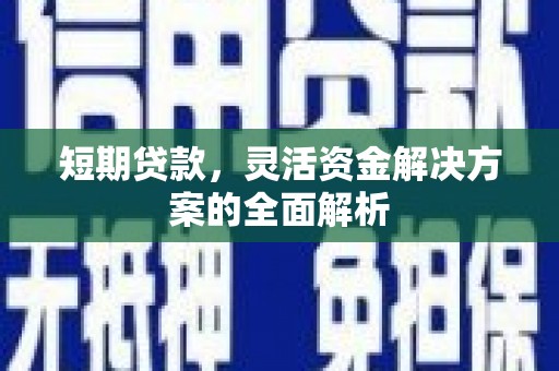 阳城短期贷款，灵活资金解决方案的全面解析